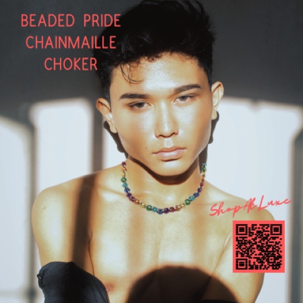 LBGTQ Pride Beaded Chainmaille Necklace